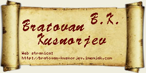 Bratovan Kušnorjev vizit kartica